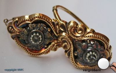 Biedermeier Ohrringe Gold Ohrringe Antik Biedermeier Schmuck Damen 