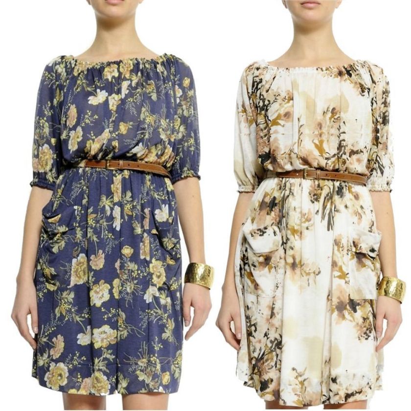 New Mango Floral Peasant Dress S, M, L  