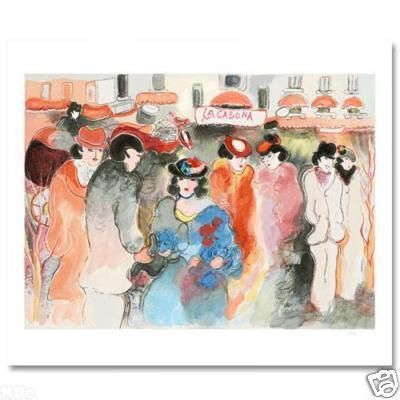 STROLLERS IN THE STREET ZULE AP N/S SERIGRAPH W/COA  