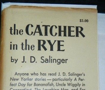 Catcher in the Rye J.D. Salinger 1951 1st /2nd w DJ  