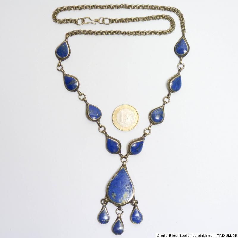 1355 Nomaden Lapislazuli Tribal Kuchi Kette Afghanistan  