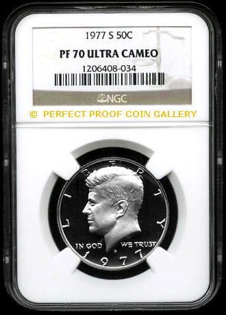 NGC PF70 UC 1977 S CLAD KENNEDY HALF PF 70  