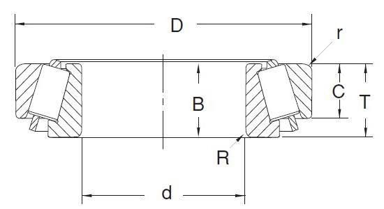 boundary dimensions mm 1 25 4mm i d d o d d t b 19 050 45 237 15 494