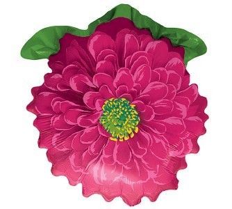 HOT PINK ZINNIA FLOWER BALLOON GARDEN PARTY SHOWER BDAY  