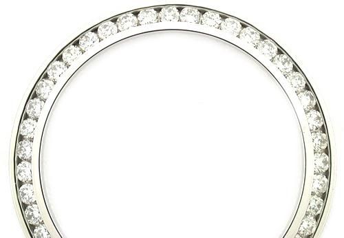 1CT DIAMOND BEZEL MADE FOR ROLEX CHANNEL SET 18KW VS2  