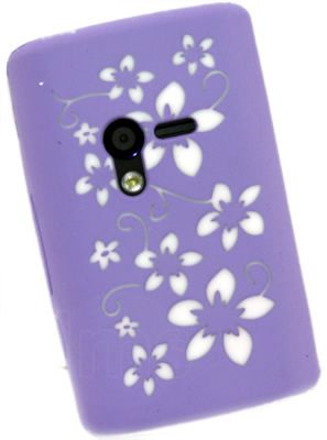 London Magic Store   PURPLE SILICONE FLORA CASE SONYERICSSON XPERIA 