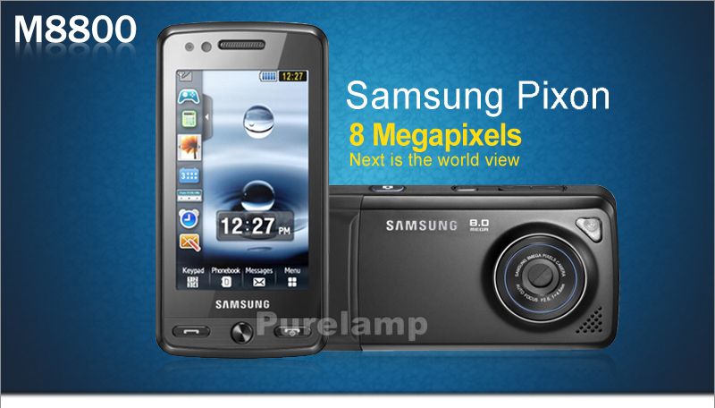 SAMSUNG M8800 PIXON 8MP TOUCHSCREEN GPS JAVA UNLOCKED 3G MOBILE 