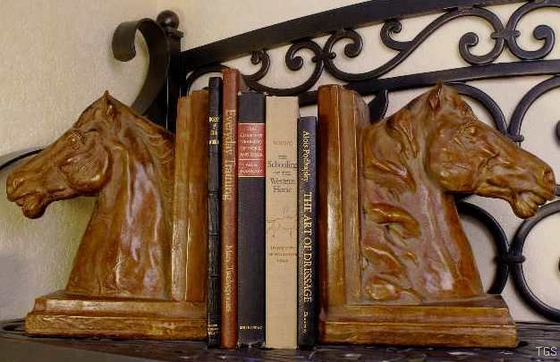 Horse Head Bookends Statue Sculpture  