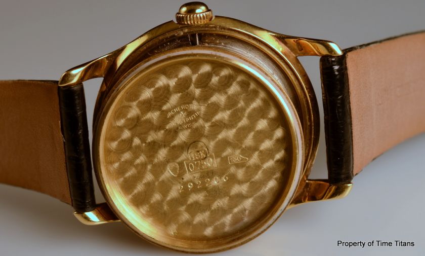 VACHERON & CONSTANTIN 18K YELLOW GOLD VXN MOVEMENT SCREWBACK ARABIC 