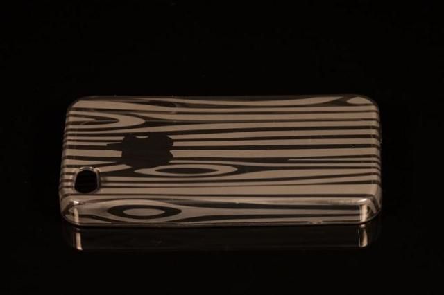 TPU Gel Wood Grain Soft Skin Case Cover for Apple iPhone 4 4G 4S 