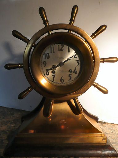   SHIPS BELL CLOCK abercrombie and fitch large 15lbs 195144  