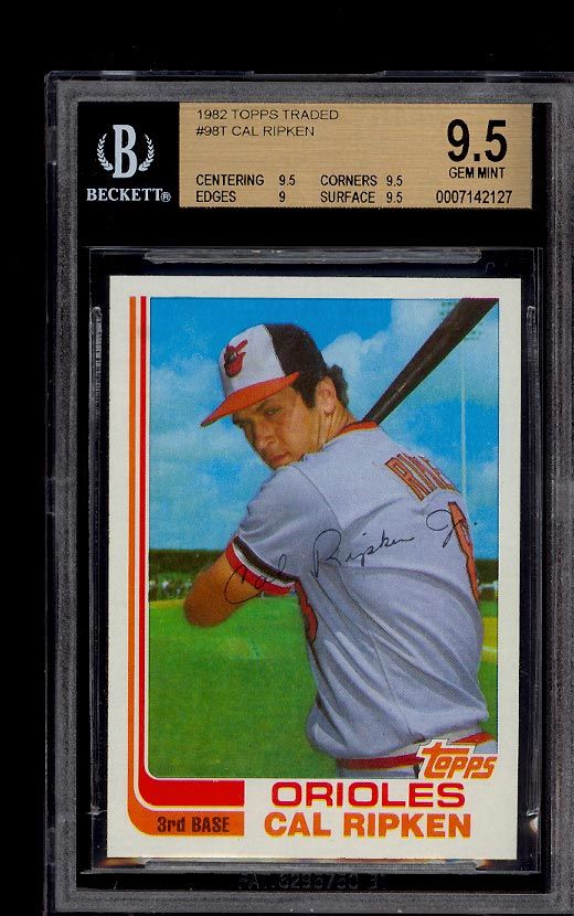 1982 Topps Traded Cal Ripken Jr. ROOKIE RC #98T BGS 9.5 GEM MINT (PWCC 