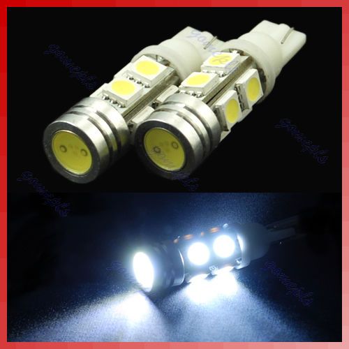 White T10 194 168 Car SMD 9 LED Wedge Bulb Light 12V  