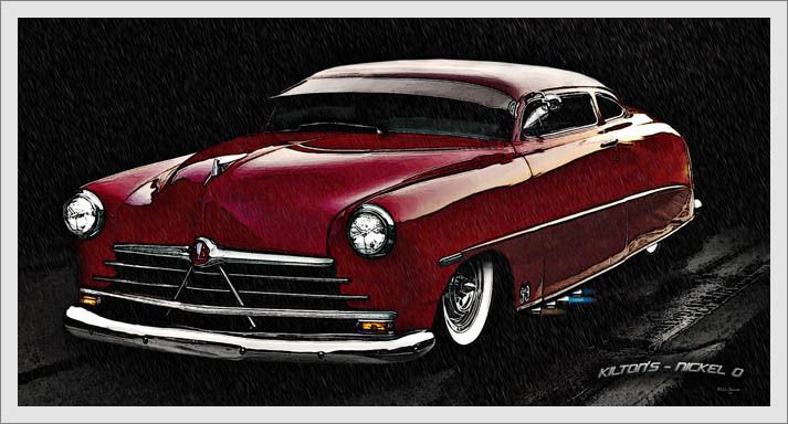 NICKEL O ~ 24 ~ Chopped 1950 Hudson Car Art MW James  