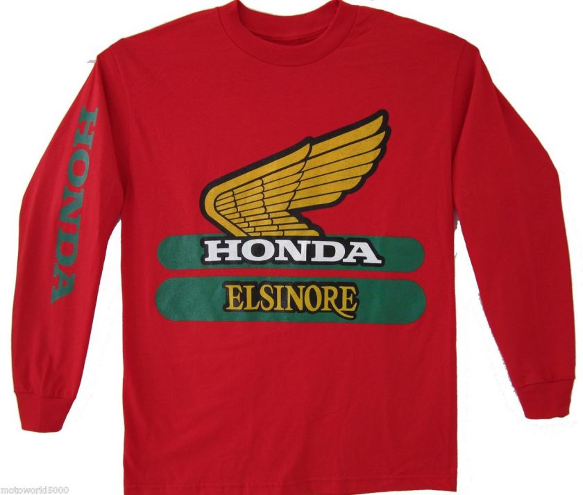Honda Elsinore Long Sleeve T shirt HRC xr75 mr50 mt250 1973 cr250m 