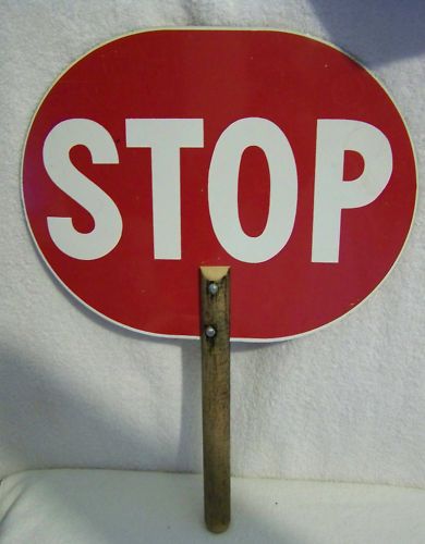 Vintage Oval Stop Sign School Child Crosswalk Crossing  