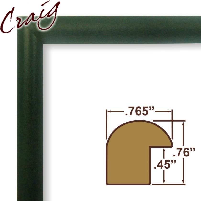 Picture Frame CLEARANCE Distressed Green .765 Wide Complete New Frame 