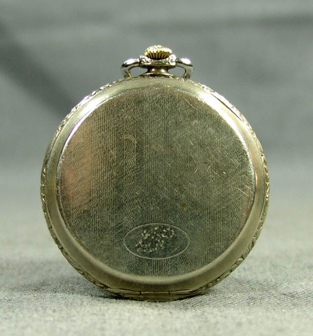 ART DECO SWISS PRIMA HOMIS ORNATE OPEN FACE POCKETWATCH  