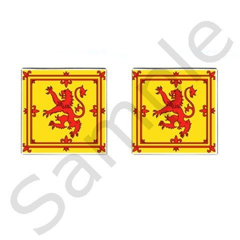 SCOTLAND SCOTTISH RAMPANT LION COAT OF ARMS CUFFLINKS  