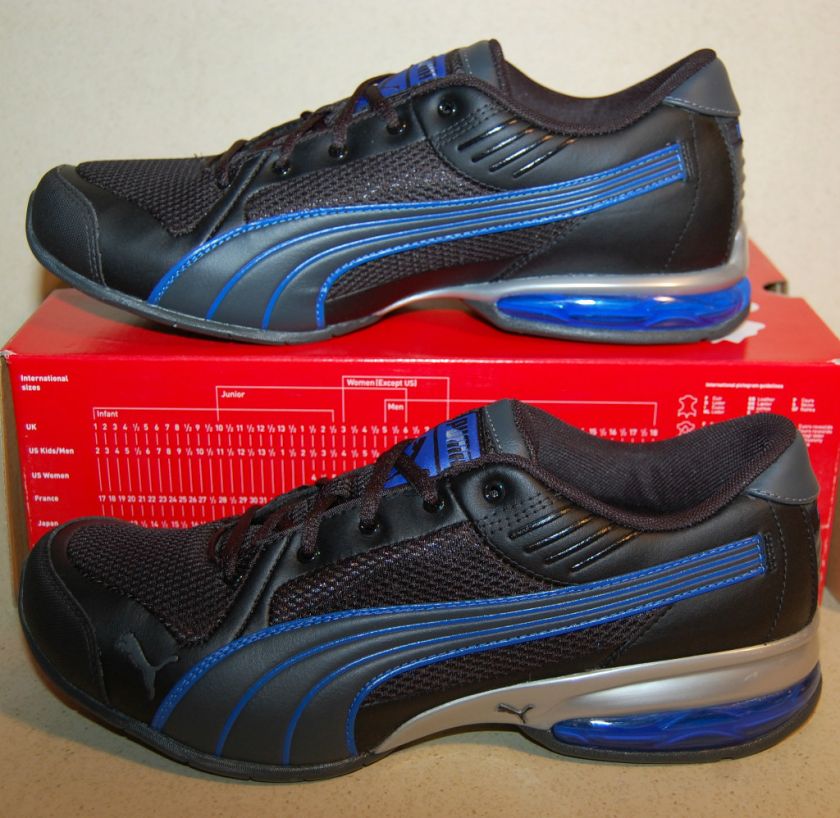 Puma Tri Run SL Mesh Black/Royal Athletic Shoes Mens (8 13)  