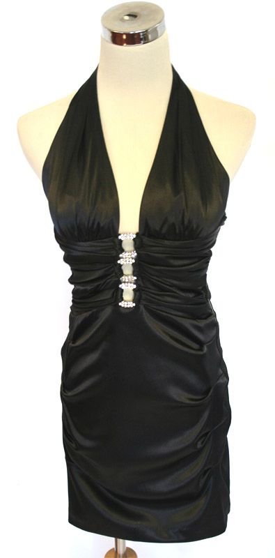 NWT WINDSOR $100 Black Juniors Cocktail Party Dress 3  