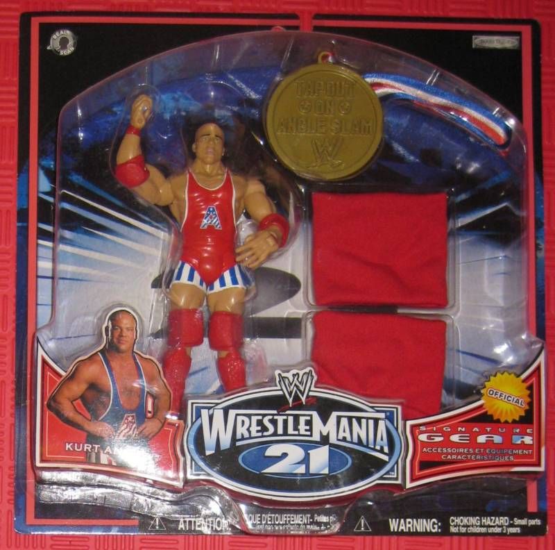 JAKKS WWE SIGNATURE GEAR WRESTLEMANIA 21 KURT ANGLE NIP  