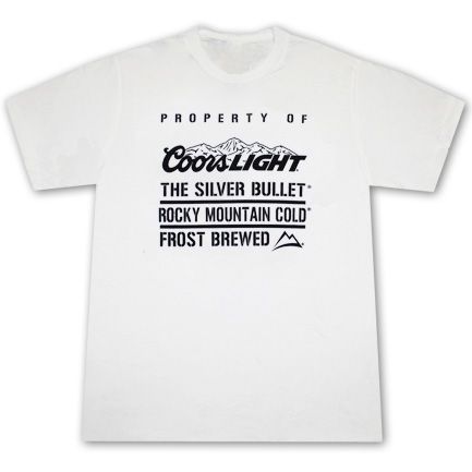 Coors Light Property White Graphic T Shirt  