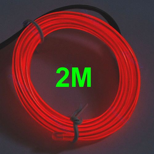 2M Flexible Neon Light Glow EL Wire Rope Car Party 3#  