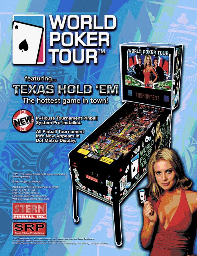 World Poker Tour   Stern Pinball Machine wpt   Florida  