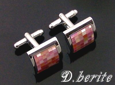 NEW CUFF CUFFLINKS SHELL IN SILVER FRAME CW183  