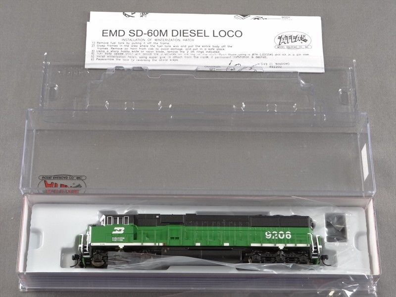 DTD TRAINS N SCALE ATLAS 49207 SD 60M BN #9206 BURLINGTON NORTHERN 