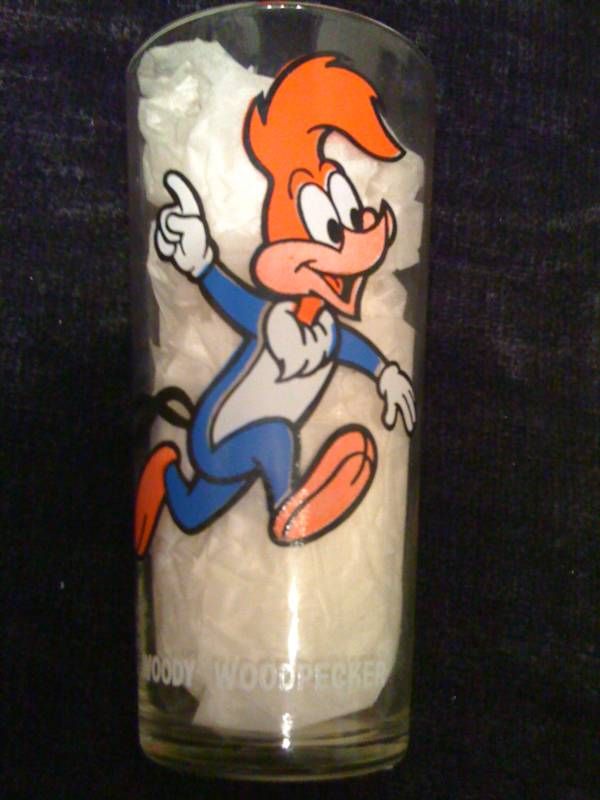 VINTAGE 75 WOODY WOODPECKER PEPSI GLASS glasses 2  