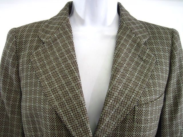 GIORGIO ARMANI Black Label Brown Wool Pattern Blazer 46  