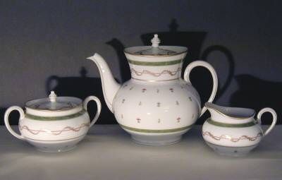 Haviland Limoges Vieux Paris Green Tea Set New  