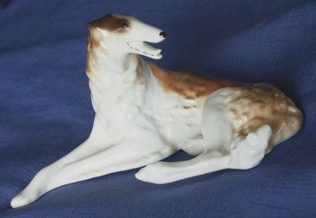 Lomonosov Porcelain Wolfhound Borzoi USSR Mark  