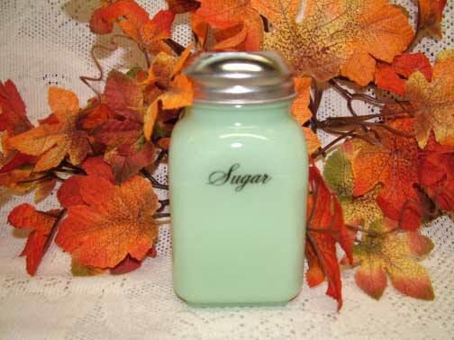 Jadeite Jadite Kitchen Square Sugar Spice Shaker/Jar  