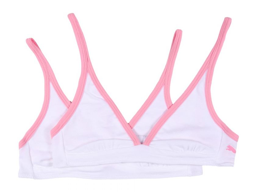 PUMA WOMEN Bra 2 Pair Pack PINK CAT SM  