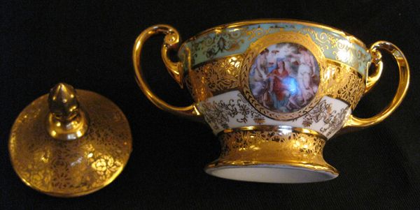 RARE set of 24 Karat Gold Imperial Antique China  