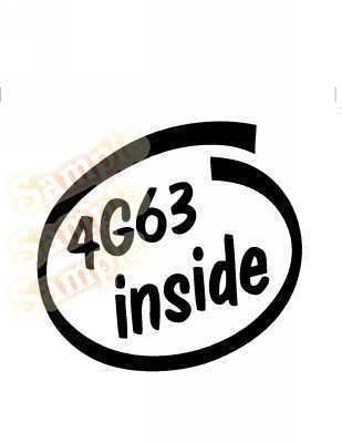 Mitsubushi 4G63 Inside Vinyl Decal Car Sticker  