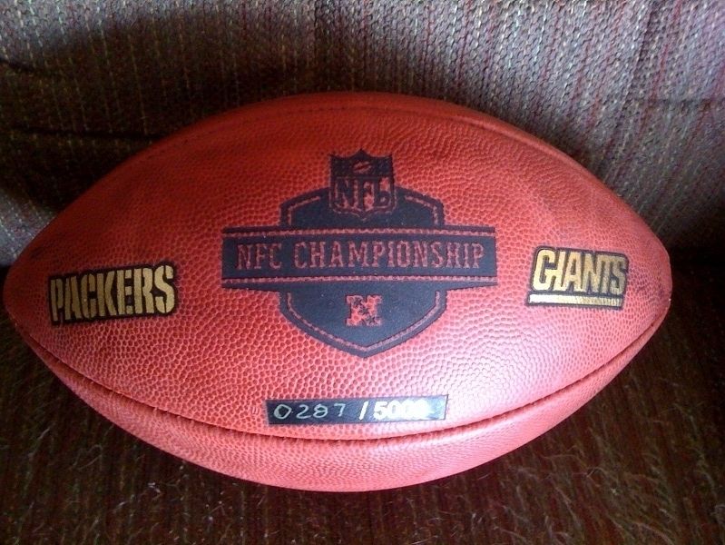 GIANTS VS PACKERS WILSON NFC CHAMPIONSHIP GAME BALL  