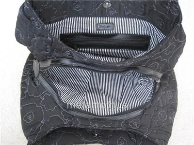 Thirty One 5th Avenue Black Quilted Poppy NEW  