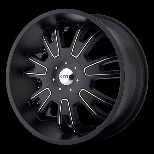 24 BLACK AND MACHINED KMC 664 RIMS & TIRES ESCALADE TA  