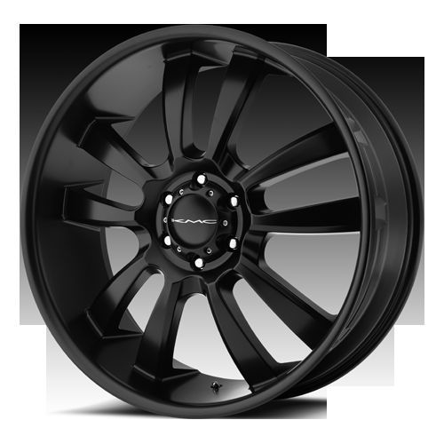 22 KMC 673 Skitch Black Custom Wheels 22x9  