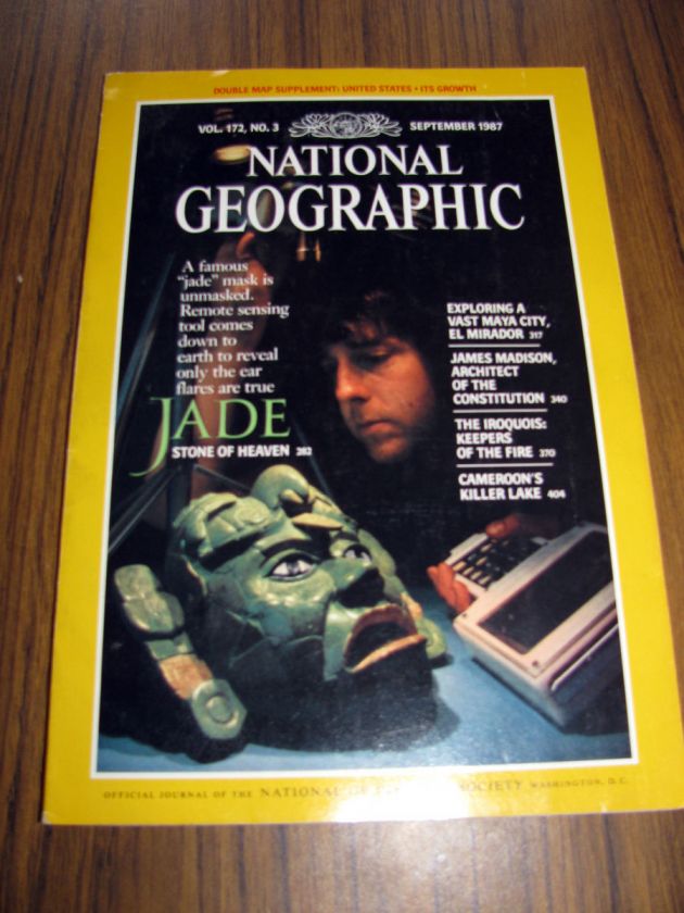   Geographic Magazine September 1987 Good (+) Jade   Stone of Heaven