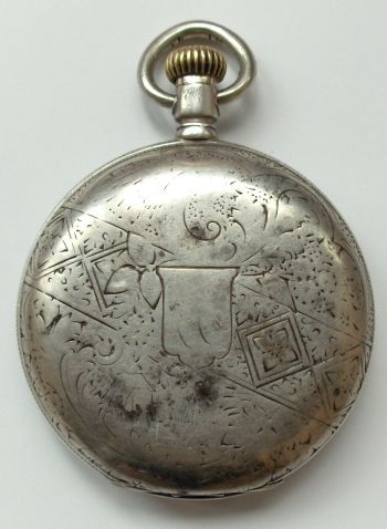 19c. EARLY ANTIQUE SWISS LONGINES SILVER POCKET WATCH  