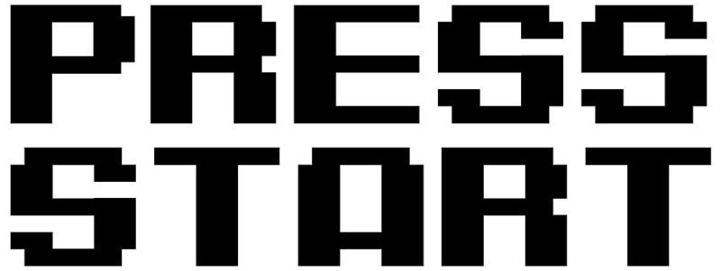 PRESS START Sticker Retro 8 Bit Video Game Decal Laptop  