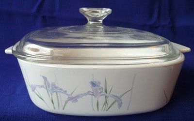 Corning Ware Shadow Iris COVERED CASSEROLE Dish 2 L  