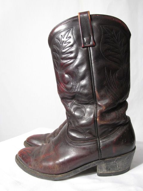 SALE Vintage 80s Mason ANTIQUED OXBLOOD Leather Cowboy Western ROCKER 