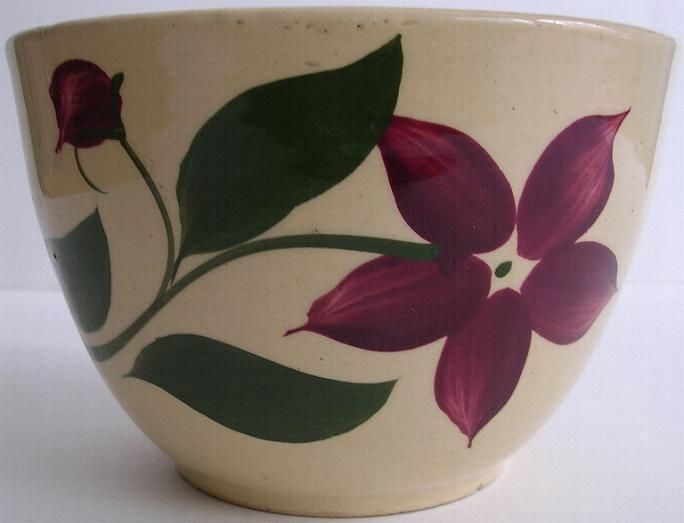 Watt Pottery Mixing Bowl Star Flower # 63 Tall & Small  