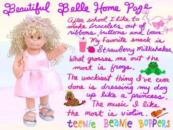 BEAUTIFUL BELLE   TY *TEENIE* BEANIE BOPPER   MWMTS  